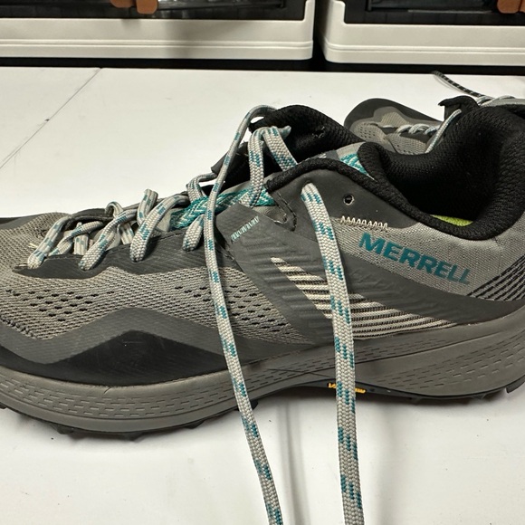 Merrell Gray and Blue Athletic Shoes with Rugged Outsole